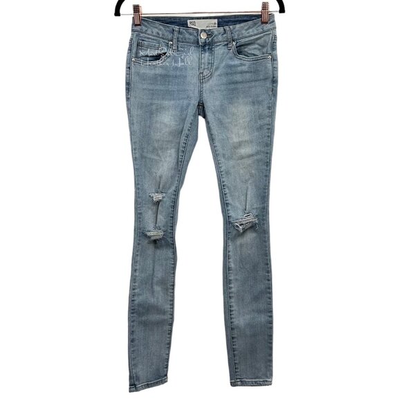 RSQ Low Slung Distressed Ibiza Skinny Jeans Size 0 - Picture 1 of 6